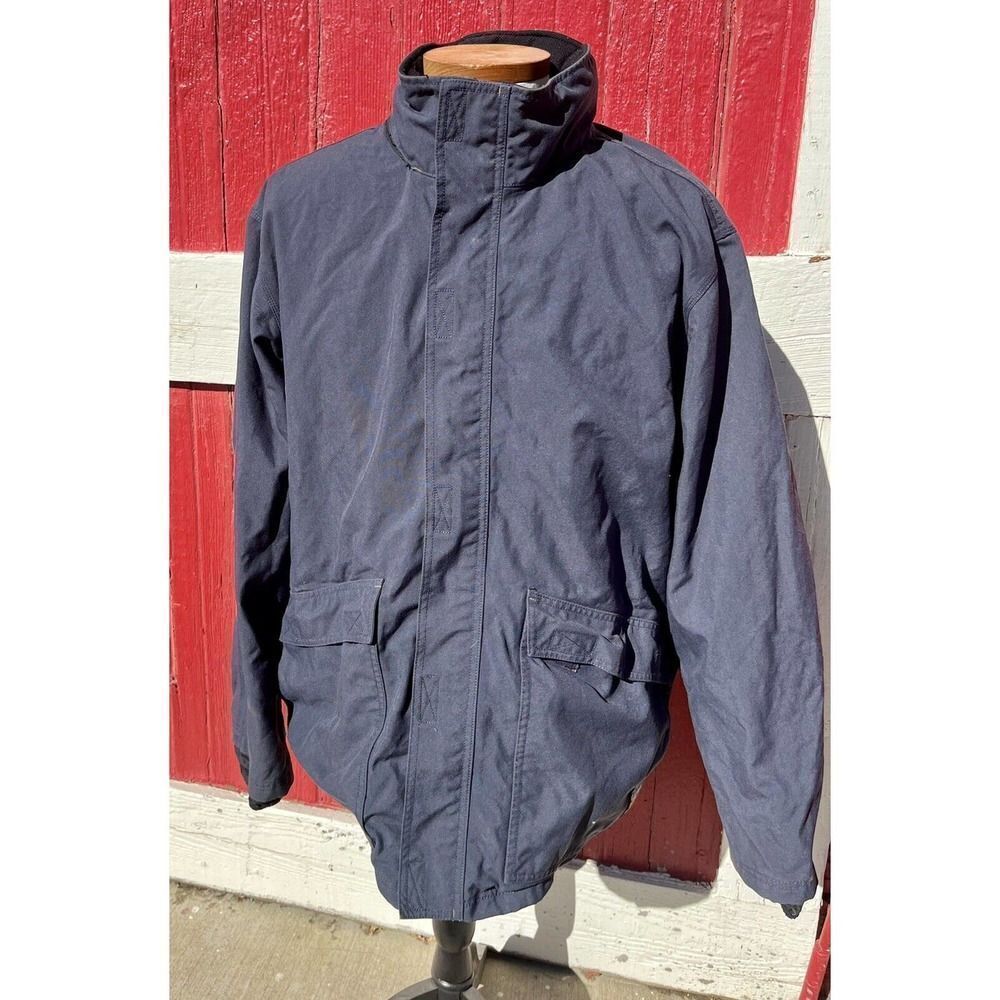 Timberland Pro Series Navy Blue Jacket Men's XXL With Drawstring Hood GUC